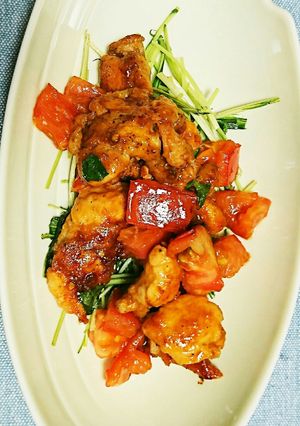 鶏モモ肉とトマトの照り焼き-レシピのメイン写真