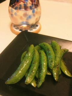 «少量から»スナップエンドウのごま油炒め-レシピのメイン写真