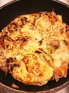 残り物の野菜炒めとそうめんの焼きそば-レシピのメイン写真