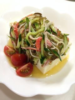 冷奴〜めかぶときゅうりがけ〜-レシピのメイン写真