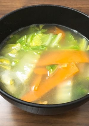 香味ペーストだけで作る白菜の中華スープ-レシピのメイン写真