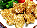 お弁当に☆鳥ささみのゴマ衣焼き
