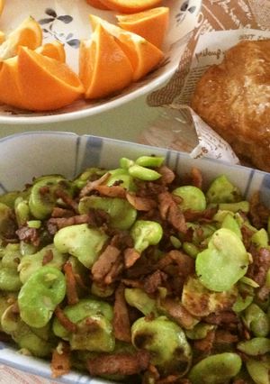空豆のベーゴン炒め-レシピのメイン写真