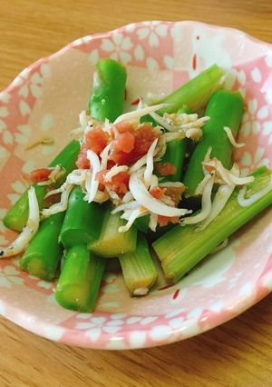アスパラとしらすの梅ポン和え-レシピのメイン写真