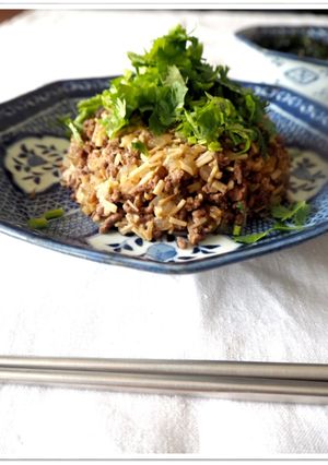糖質OFF！えのき茸と合挽き肉の炒飯風-レシピのメイン写真