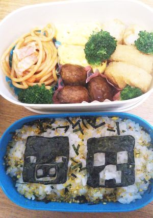 小学校の遠足　マインクラフトキャラ弁当-レシピのメイン写真