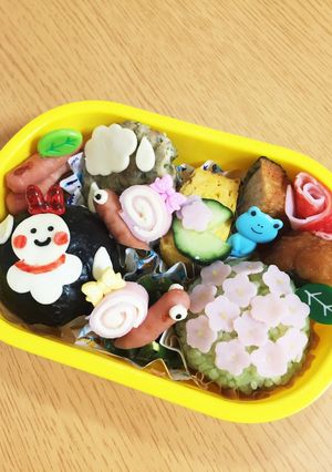 簡単♪てるてるぼうずの雨の日キャラ弁♡-レシピのメイン写真