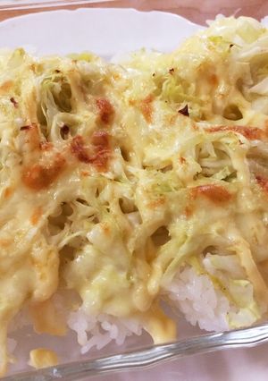 簡単ランチ♬キャベチーマヨごはん-レシピのメイン写真