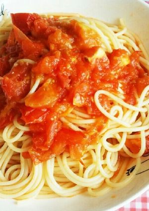トマト缶不要！簡単トマトパスタ-レシピのメイン写真