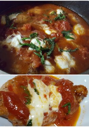 モッツァレラチーズとトマト缶の豚肉煮-レシピのメイン写真