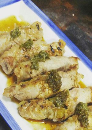 ウドの肉巻き-レシピのメイン写真