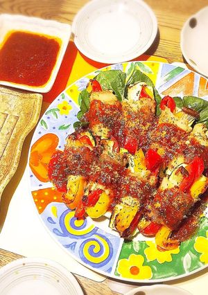 ズッキーニとパプリカとエリンギの豚肉巻き-レシピのメイン写真