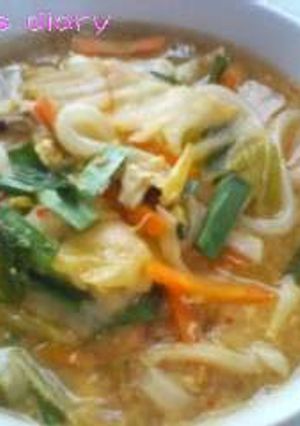 キムチ鍋風うどん-レシピのメイン写真