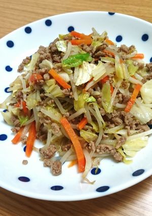 クミンの香り♪ひき肉入り野菜炒め-レシピのメイン写真