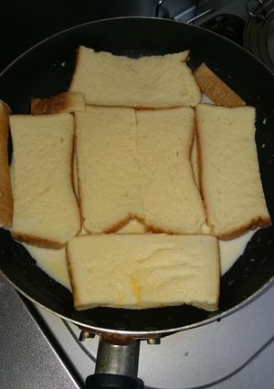 フライパンでフレンチトーストを浸そう～-レシピのメイン写真