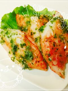 超簡単!モッチモチ♡カニカマの磯辺焼き-レシピのメイン写真