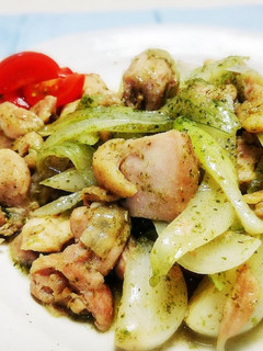 鳥もも肉と新玉葱ののり塩炒め☆-レシピのメイン写真