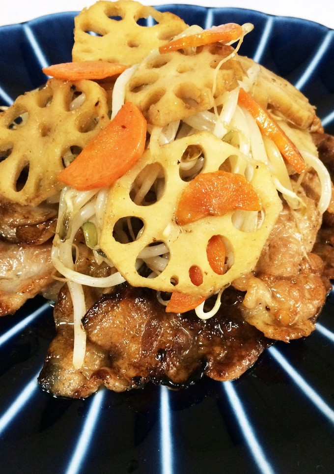 豚の生姜焼き根菜のっけ盛り-レシピのメイン写真