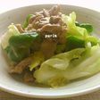 キャベツと豚肉の味噌マヨニンニク炒め