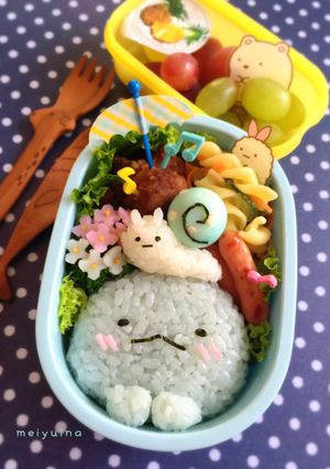 すみっコぐらしキャラ弁とかげとにせつむり-レシピのメイン写真