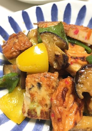 薩摩揚げ☆ナスとピーマンのピリ辛味噌炒め-レシピのメイン写真