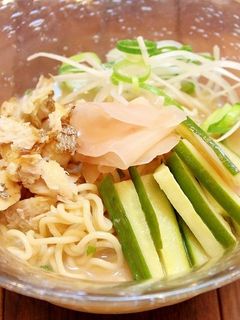 焼き魚のミルク冷やし味噌ラーメン-レシピのメイン写真