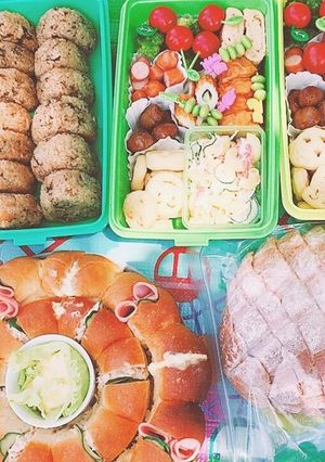 遠足ピクニックお花見お弁当(^^)-レシピのメイン写真