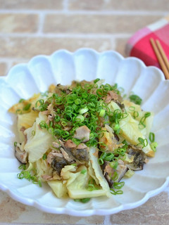 ツナとキャベツおぼろ昆布蒸し焼き-レシピのメイン写真