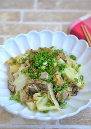 ツナとキャベツおぼろ昆布蒸し焼き-レシピのメイン写真
