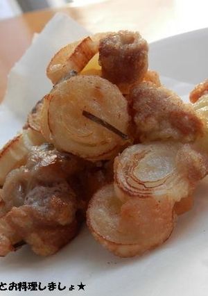 簡単★豚肉とねぎの塩こんぶかき揚げ-レシピのメイン写真