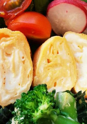 簡単☆くるくるチーズの甘じょっぱい卵焼き-レシピのメイン写真