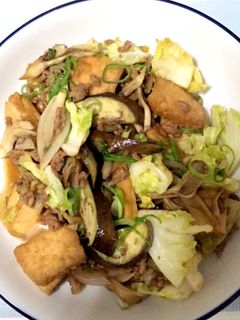 挽肉と厚揚げのすき焼き炒め-レシピのメイン写真