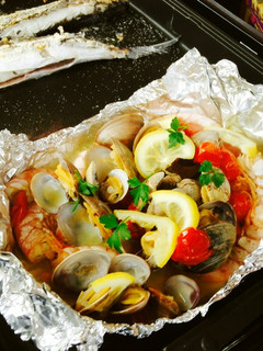 BBQに★簡単魚貝のホイル蒸し-レシピのメイン写真