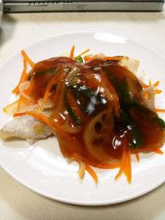 鱈の野菜甘酢あんかけ-レシピのメイン写真
