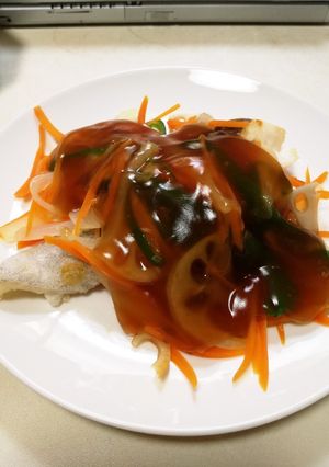 鱈の野菜甘酢あんかけ-レシピのメイン写真