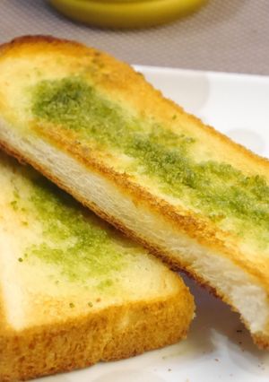 青汁消費に★抹茶風★青汁はちみつトースト-レシピのメイン写真