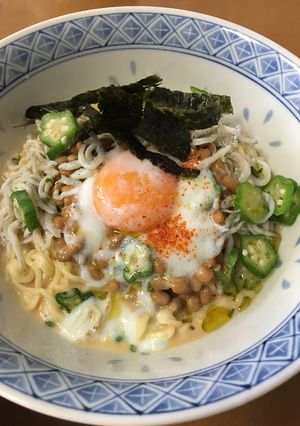 冷やし納豆しらす豆乳みそラーメン-レシピのメイン写真