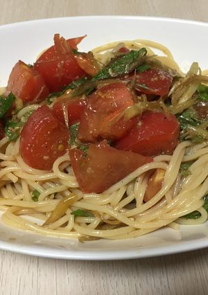 ☆青じそと茗荷とトマトの冷製パスタ☆-レシピのメイン写真