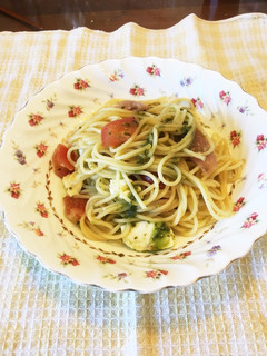 簡単おもてなし♪カプレーゼ風冷製パスタ-レシピのメイン写真