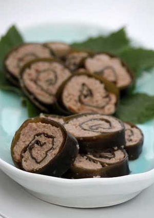 豚ひき肉とれんこんの昆布巻き-レシピのメイン写真
