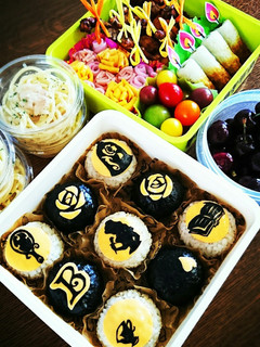 2017 運動会弁当・美女と野獣キャラ弁-レシピのメイン写真