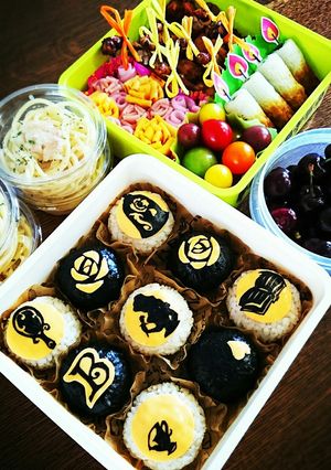 2017 運動会弁当・美女と野獣キャラ弁-レシピのメイン写真