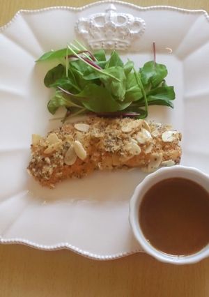 鮭とアーモンドのバター醤油レモン味フライ-レシピのメイン写真