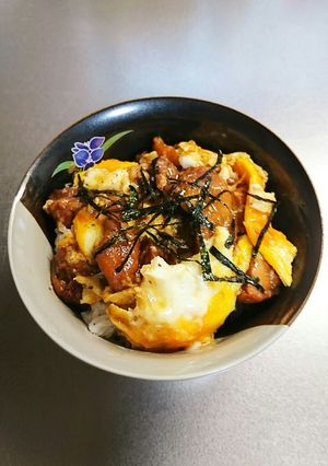 焼き鳥缶でなんちゃって親子丼-レシピのメイン写真