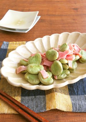お弁当やおつまみに☆そら豆とベーコン炒め-レシピのメイン写真