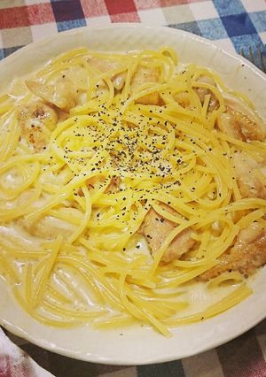 余り物＆ワンポット★チキンクリームパスタ-レシピのメイン写真