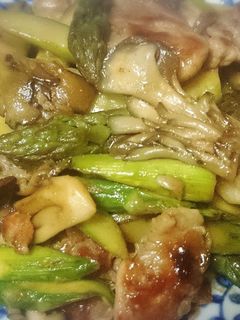 アスパラ*豚肉*舞茸☆オイスター炒め-レシピのメイン写真