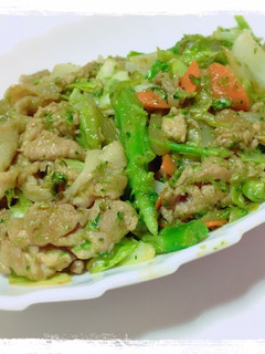 カレー風味★豚肉野菜の彩りとろみ炒め-レシピのメイン写真