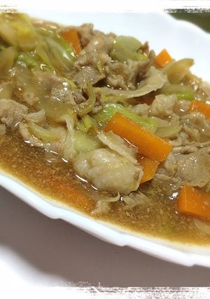 お出汁が決め手☆豚肉と野菜のとろとろ炒め-レシピのメイン写真