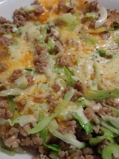 キャベツと挽き肉のずぼら卵焼き-レシピのメイン写真